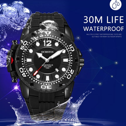 OCHSTIN 6124 Night Light Waterproof Men Watch Outdoor Sports Quartz Watch Silicone Watch(Blue)-garmade.com