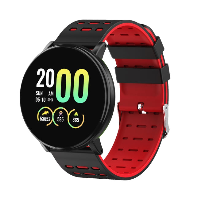 119plus 1.3inch IPS Color Screen Smart Watch IP68 Waterproof,Support Call Reminder /Heart Rate Monitoring/Blood Pressure Monitoring/Blood Oxygen Monitoring(Red)-garmade.com