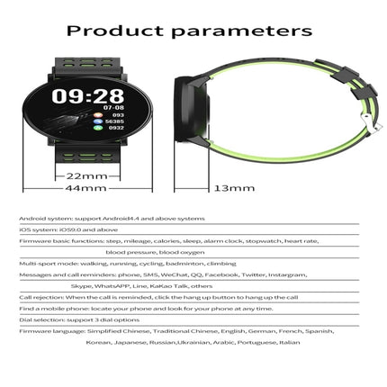 119plus 1.3inch IPS Color Screen Smart Watch IP68 Waterproof,Support Call Reminder /Heart Rate Monitoring/Blood Pressure Monitoring/Blood Oxygen Monitoring(Gray)-garmade.com