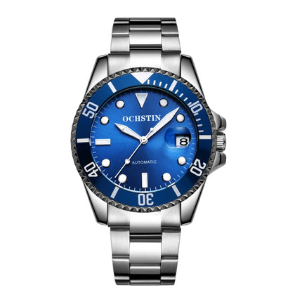 OCHSTIN 6126 Water Ghost Full Automatic Solid Stainless Steel Men Mechanical Watch Waterproof Night Light(Blue)-garmade.com