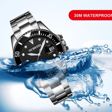 OCHSTIN 6126 Water Ghost Full Automatic Solid Stainless Steel Men Mechanical Watch Waterproof Night Light(Blue)-garmade.com