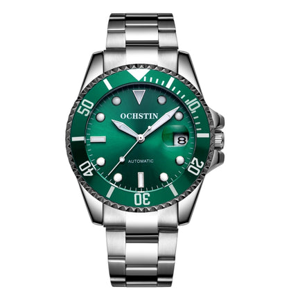 OCHSTIN 6126 Water Ghost Full Automatic Solid Stainless Steel Men Mechanical Watch Waterproof Night Light(Green)-garmade.com