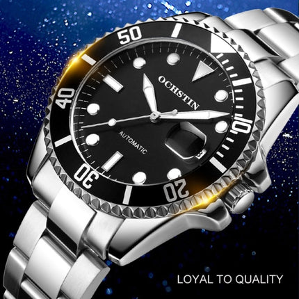 OCHSTIN 6126 Water Ghost Full Automatic Solid Stainless Steel Men Mechanical Watch Waterproof Night Light(Green)-garmade.com