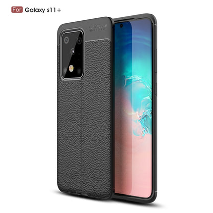 For Galaxy S20 Ultra Litchi Texture TPU Shockproof Case(Black)-garmade.com