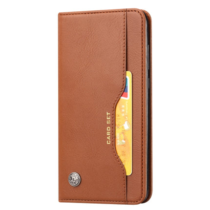 For Galaxy S20 Knead Skin Texture Horizontal Flip Leather Case with Photo Frame & Holder & Card Slots & Wallet(Brown)-garmade.com