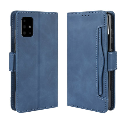 For Galaxy S20+ Wallet Style Skin Feel Calf Pattern Leather Case with Separate Card Slot(Blue)-garmade.com