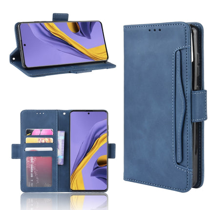 For Galaxy S20+ Wallet Style Skin Feel Calf Pattern Leather Case with Separate Card Slot(Blue)-garmade.com