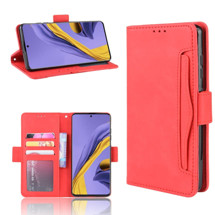 For Galaxy S20+ Wallet Style Skin Feel Calf Pattern Leather Case with Separate Card Slot(Red)-garmade.com