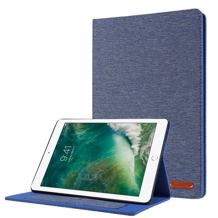 For iPad 10.2 Cloth Style TPU Flat Protective Shell(Deep Blue)-garmade.com