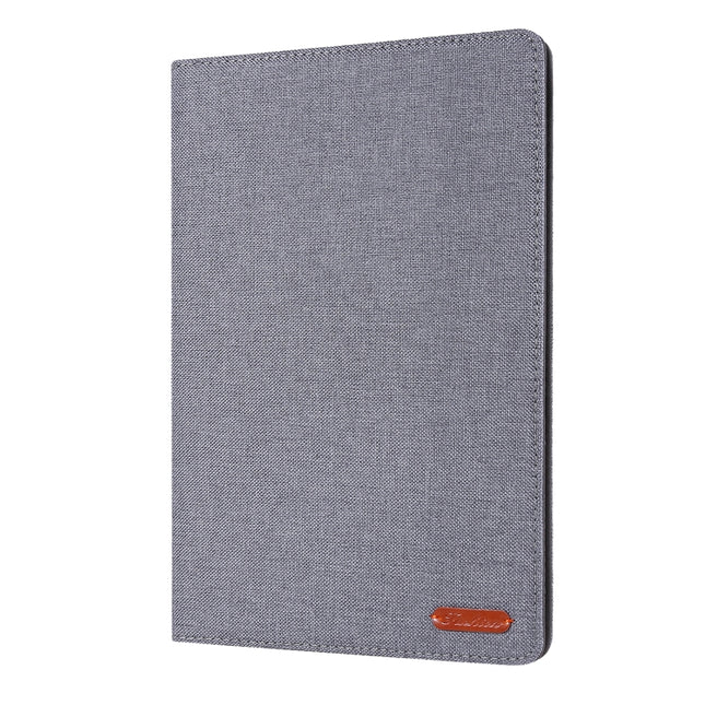 For iPad 10.2 Cloth Style TPU Flat Protective Shell(Gray)-garmade.com