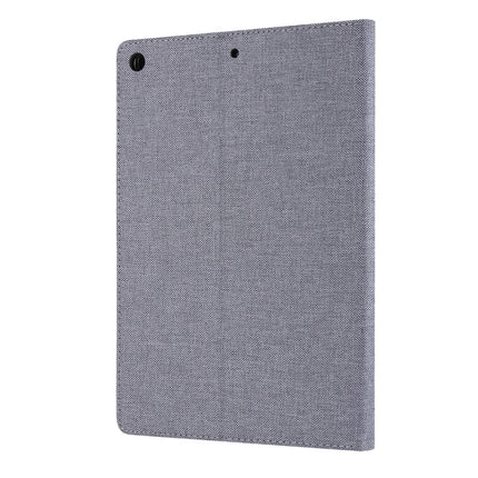 For iPad 10.2 Cloth Style TPU Flat Protective Shell(Gray)-garmade.com