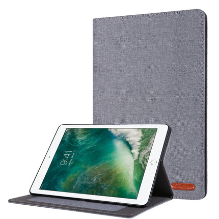 For iPad 10.2 Cloth Style TPU Flat Protective Shell(Gray)-garmade.com