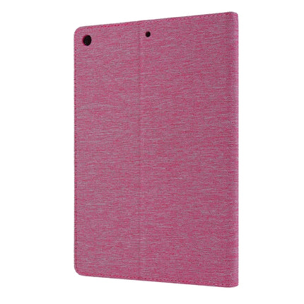 For iPad 10.2 Cloth Style TPU Flat Protective Shell(Rose Red)-garmade.com