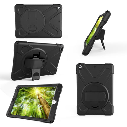 For iPad Pro10.5 / Air 10.5 2019 360 Degree Rotation PC + Silicone Protective Case with Holder & Hand-strap(Light Green)-garmade.com