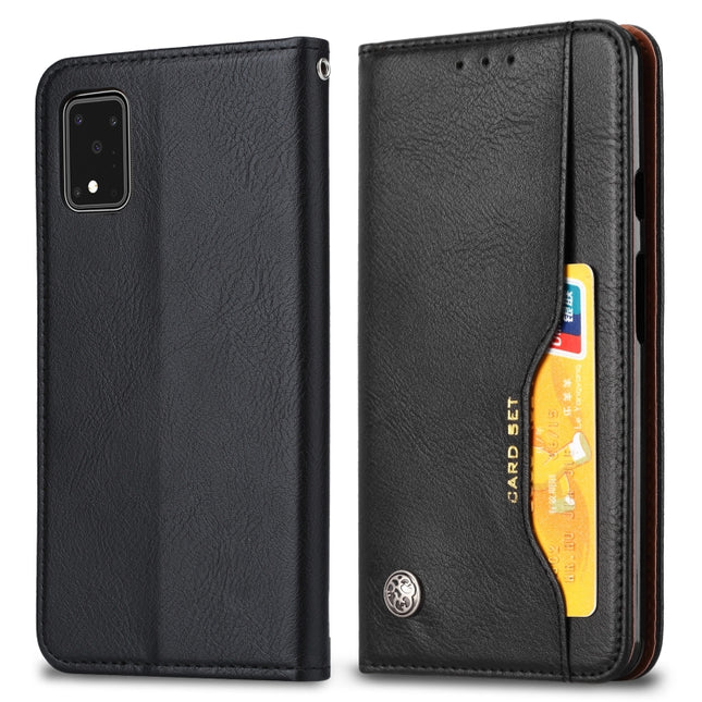 For Galaxy S20 Ultra Knead Skin Texture Horizontal Flip Leather Case with Photo Frame & Holder & Card Slots & Wallet(Black)-garmade.com
