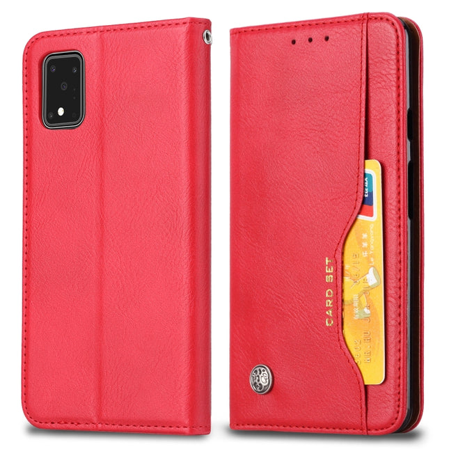 For Galaxy S20 Ultra Knead Skin Texture Horizontal Flip Leather Case with Photo Frame & Holder & Card Slots & Wallet(Red)-garmade.com