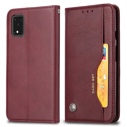 For Galaxy S20 Ultra Knead Skin Texture Horizontal Flip Leather Case with Photo Frame & Holder & Card Slots & Wallet(Wine Red)-garmade.com