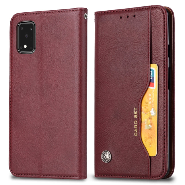 For Galaxy S20 Ultra Knead Skin Texture Horizontal Flip Leather Case with Photo Frame & Holder & Card Slots & Wallet(Wine Red)-garmade.com