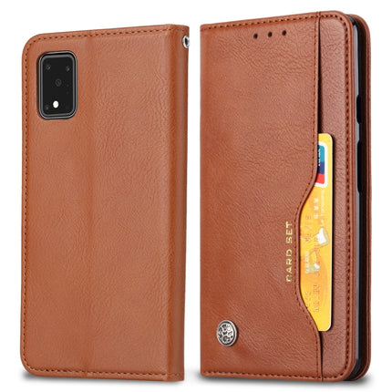 For Galaxy S20 Ultra Knead Skin Texture Horizontal Flip Leather Case with Photo Frame & Holder & Card Slots & Wallet(Brown)-garmade.com