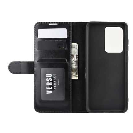 For Galaxy S20 Ultra R64 Texture Single Horizontal Flip Protective Case with Holder & Card Slots & Wallet& Photo Frame(Black)-garmade.com