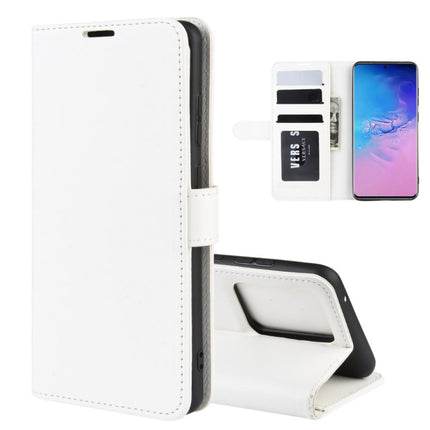 For Galaxy S20 Ultra R64 Texture Single Horizontal Flip Protective Case with Holder & Card Slots & Wallet& Photo Frame(White)-garmade.com