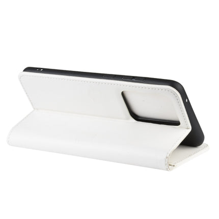 For Galaxy S20 Ultra R64 Texture Single Horizontal Flip Protective Case with Holder & Card Slots & Wallet& Photo Frame(White)-garmade.com