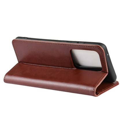 For Galaxy S20 Ultra R64 Texture Single Horizontal Flip Protective Case with Holder & Card Slots & Wallet& Photo Frame(Brown)-garmade.com