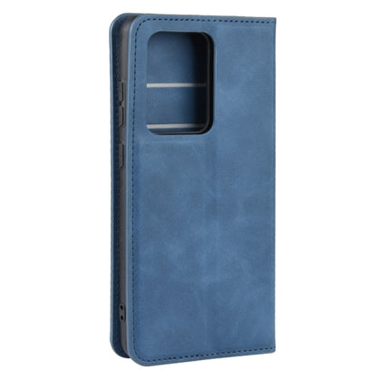 For Galaxy S20 Ultra Retro-skin Business Magnetic Suction Leather Case with Holder & Card Slots & Wallet(Dark Blue)-garmade.com