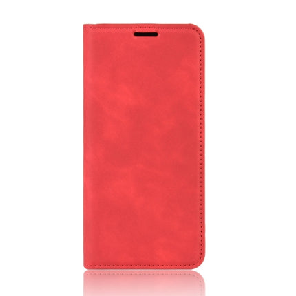 For Galaxy S20 Ultra Retro-skin Business Magnetic Suction Leather Case with Holder & Card Slots & Wallet(Red)-garmade.com