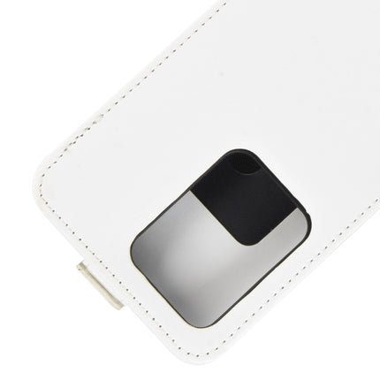 For Galaxy S20 Ultra R64 Texture Single Vertical Flip Leather Protective Case with Card Slots & Photo Frame(White)-garmade.com
