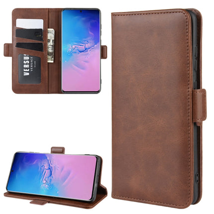 For Galaxy S20 Ultra Dual-side Magnetic Buckle Horizontal Flip Leather Case with Holder & Card Slots & Wallet(Brown)-garmade.com