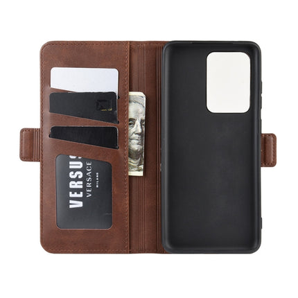 For Galaxy S20 Ultra Dual-side Magnetic Buckle Horizontal Flip Leather Case with Holder & Card Slots & Wallet(Brown)-garmade.com