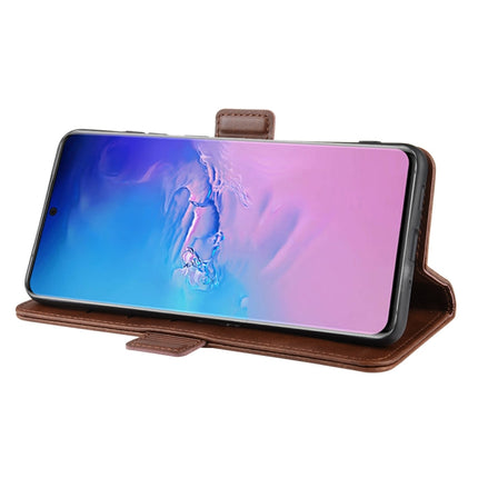 For Galaxy S20 Ultra Dual-side Magnetic Buckle Horizontal Flip Leather Case with Holder & Card Slots & Wallet(Brown)-garmade.com