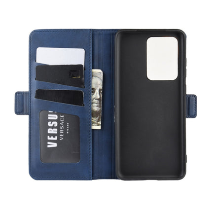 For Galaxy S20 Ultra Dual-side Magnetic Buckle Horizontal Flip Leather Case with Holder & Card Slots & Wallet(Dark Blue)-garmade.com