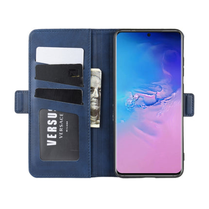 For Galaxy S20 Ultra Dual-side Magnetic Buckle Horizontal Flip Leather Case with Holder & Card Slots & Wallet(Dark Blue)-garmade.com