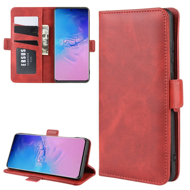 For Galaxy S20 Ultra Dual-side Magnetic Buckle Horizontal Flip Leather Case with Holder & Card Slots & Wallet(Red)-garmade.com