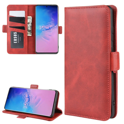 For Galaxy S20 Ultra Dual-side Magnetic Buckle Horizontal Flip Leather Case with Holder & Card Slots & Wallet(Red)-garmade.com