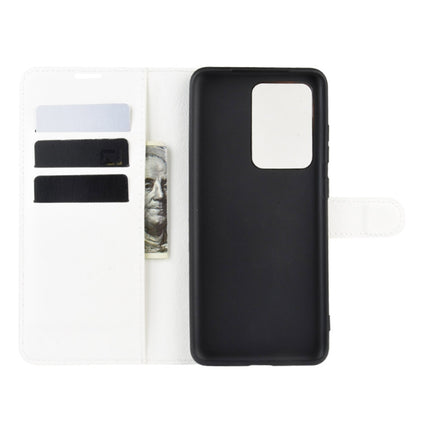 For Galaxy S20 Ultra Litchi Texture Horizontal Flip Protective Case with Holder & Card Slots & Wallet(White)-garmade.com