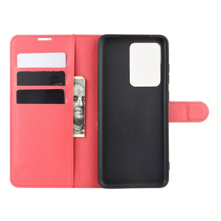 For Galaxy S20 Ultra Litchi Texture Horizontal Flip Protective Case with Holder & Card Slots & Wallet(Red)-garmade.com