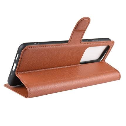 For Galaxy S20 Ultra Litchi Texture Horizontal Flip Protective Case with Holder & Card Slots & Wallet(Brown)-garmade.com