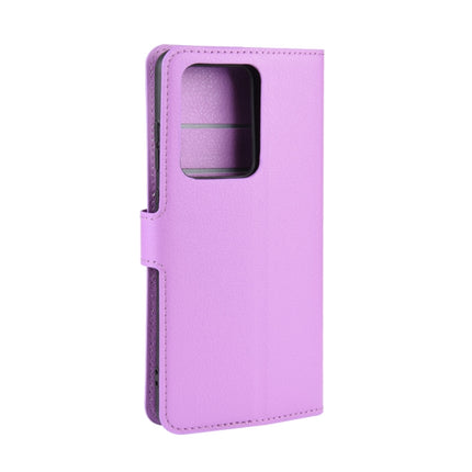 For Galaxy S20 Ultra Litchi Texture Horizontal Flip Protective Case with Holder & Card Slots & Wallet(Purple)-garmade.com