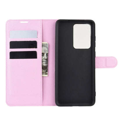 For Galaxy S20 Ultra Litchi Texture Horizontal Flip Protective Case with Holder & Card Slots & Wallet(Pink)-garmade.com