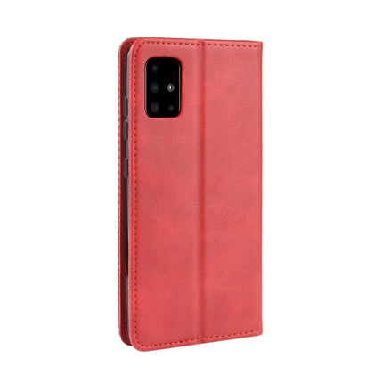 For Galaxy S20+ Magnetic Buckle Retro Crazy Horse Texture Horizontal Flip Leather Case with Holder & Card Slots & Photo Frame(Red)-garmade.com