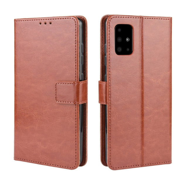 For Galaxy S20 Retro Crazy Horse Texture Horizontal Flip Leather Case with Holder & Card Slots & Photo Frame(Brown)-garmade.com