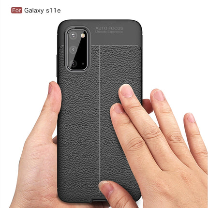 For Galaxy S20 Litchi Texture TPU Shockproof Case(Red)-garmade.com