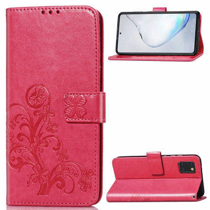 For Galaxy Note10 Lite/A81/M60s Lucky Clover Pressed Flowers Pattern Leather Case with Holder & Card Slots & Wallet & Hand Strap(Rose)-garmade.com