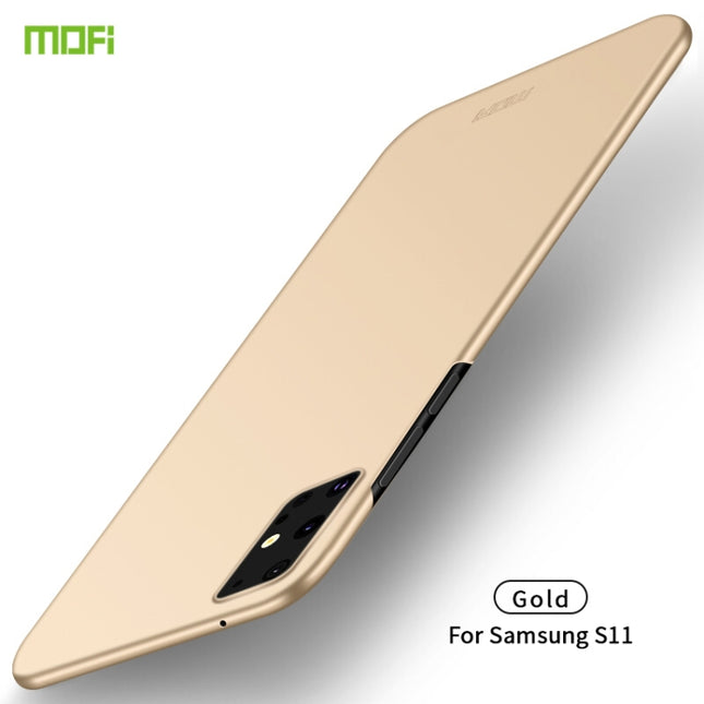 For Galaxy S20+ MOFI Frosted PC Ultra-thin Hard Case(Gold)-garmade.com
