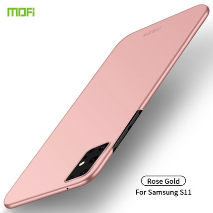 For Galaxy S20+ MOFI Frosted PC Ultra-thin Hard Case(Rose gold)-garmade.com