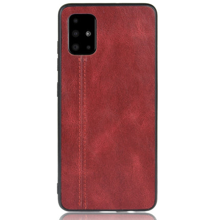 For Galaxy S20+ Shockproof Sewing Cow Pattern Skin PC + PU + TPU Case(Red)-garmade.com