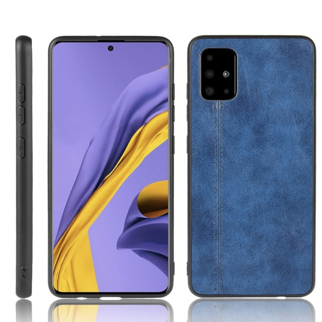 For Galaxy S20+ Shockproof Sewing Cow Pattern Skin PC + PU + TPU Case(Blue)-garmade.com